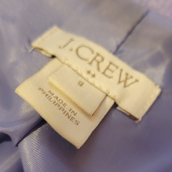 J. Crew City Coat F5325 Heather Hyacinth Purple Women's Sz 8 Wool Blend Pea Coat - Picture 8 of 9